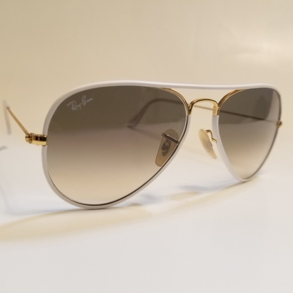 Ray-Ban Accessories - Ray Ban SunglassesAviator White Gold Grey Gradient